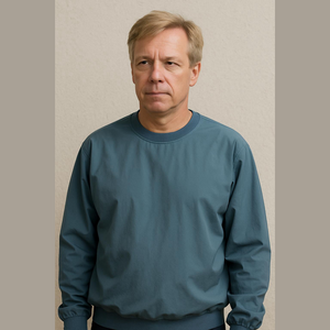 Wedge Men's Pullover Windbreaker Jacket Blue Gray XXL